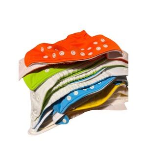 Charlie Banana OS Cloth Diapers Lot 12 Covers No Inserts Fun Bright Colors EUC